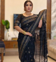 Halfsilk Saree With Blouse  JS-905