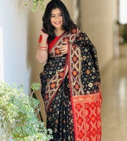 টেনসেল জরি জামদানী শাড়ি Code-Jm-4102