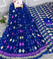 Halfsilk Saree With Blouse  BS-8024