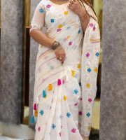 Halfsilk Saree With Blouse BS-8020