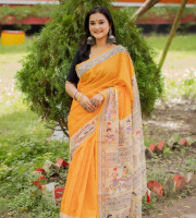 সেমি মসলিন সিল্ক শাড়ি -TS-7019